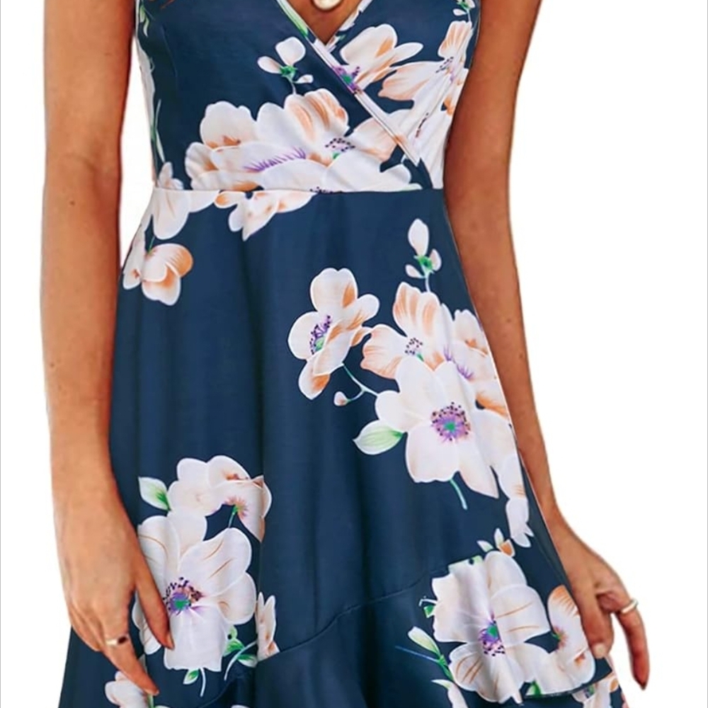 Ultranice V Neck Spaghetti Strap Wrap Dress